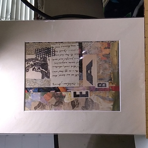 Rare absract art by joan hayward collage - Picture 1 of 3